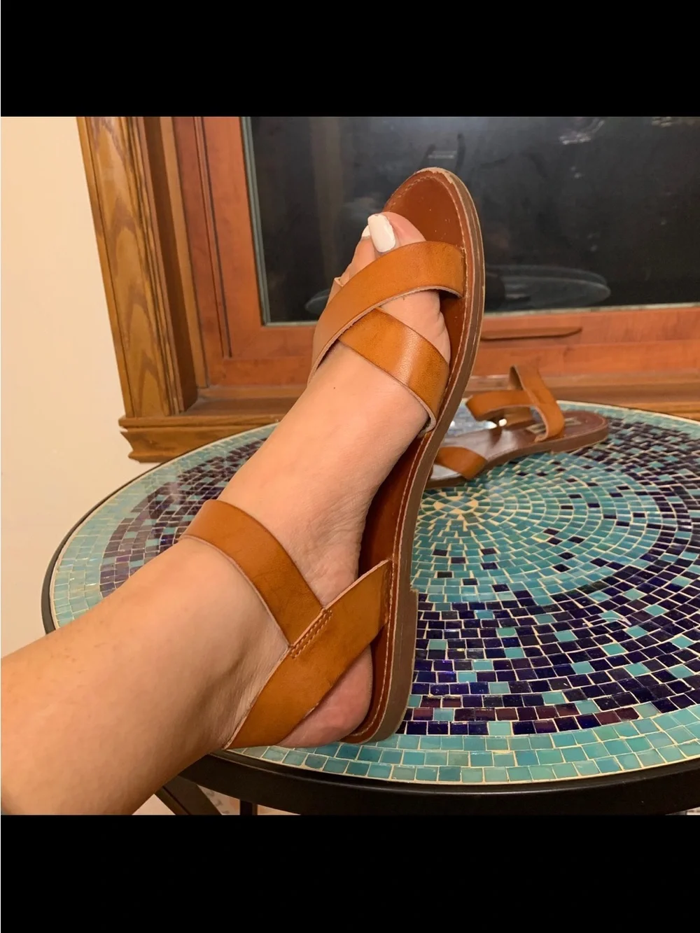 TanAnkle-Strap Sandals